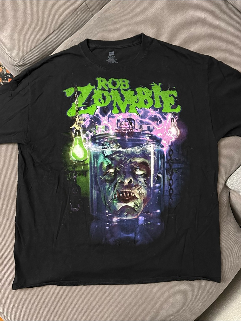 Retro Rob Zombies Give Me Head Until Im Dead 2 Side Black Size XXL Graphic Tee